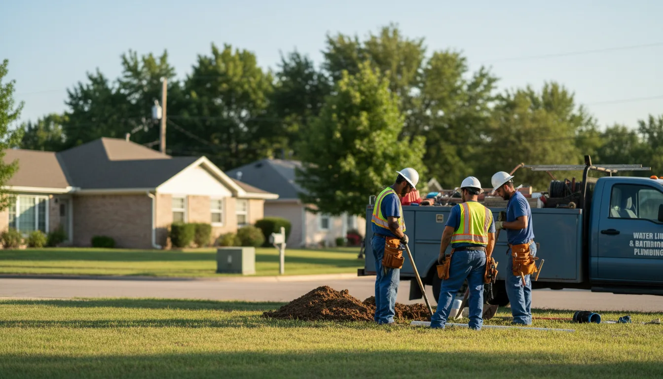 Residential water line and bathroom plumbing service in Cressona, PA